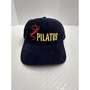 Mount Pilatus Switzerland (Red Dragon) Navy Adjustable Corduroy Baseball Cap